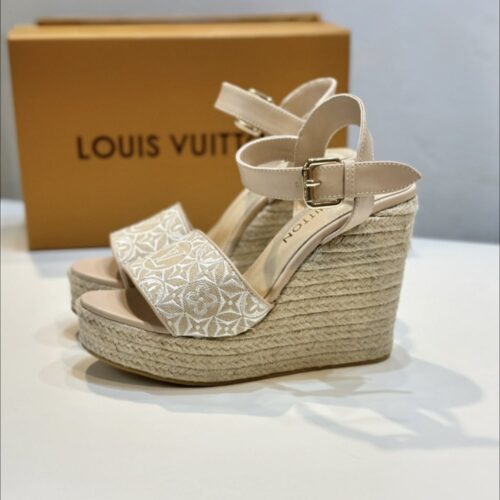 Alternative view of Louis Vuitton Helios Wedge Espadrille Beige 1AHLL1