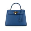 Hermes Kelly Sellier 25 Epsom Gold-tone Hardware Handbag Dark Blue 25Cm