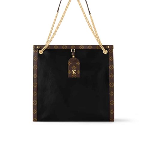 Louis Vuitton Nova MM Leather Shoulder Bag Black 37Cm M13137