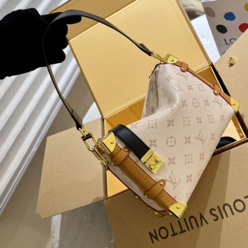 Alternative view of Louis Vuitton Side Trunk MM Monogram Shoulder Bag Dune 23Cm M46907