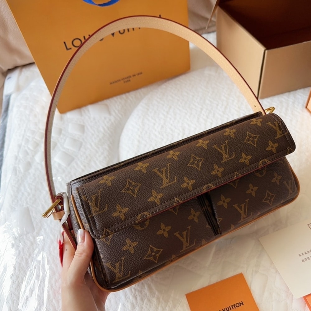 Louis Vuitton Vivacité Monogram Canvas Handle Bag Brown 25Cm M46999 - Image 2