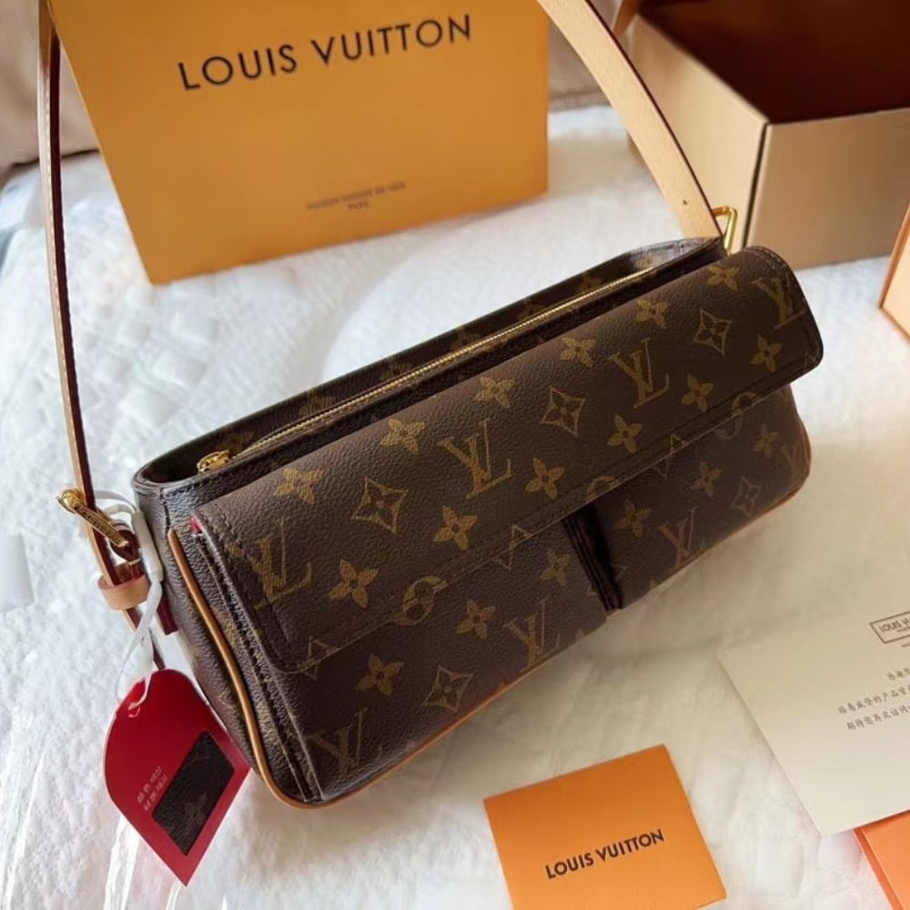Louis Vuitton Vivacité Monogram Canvas Handle Bag Brown 25Cm M46999 - Image 3