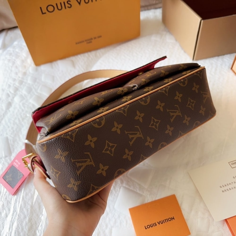 Louis Vuitton Vivacité Monogram Canvas Handle Bag Brown 25Cm M46999 - Image 4