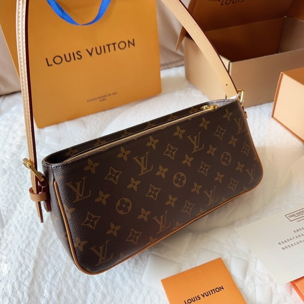 Louis Vuitton Vivacité Monogram Canvas Handle Bag Brown 25Cm M46999 - Image 6