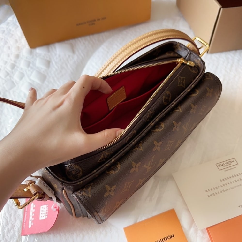 Louis Vuitton Vivacité Monogram Canvas Handle Bag Brown 25Cm M46999 - Image 10