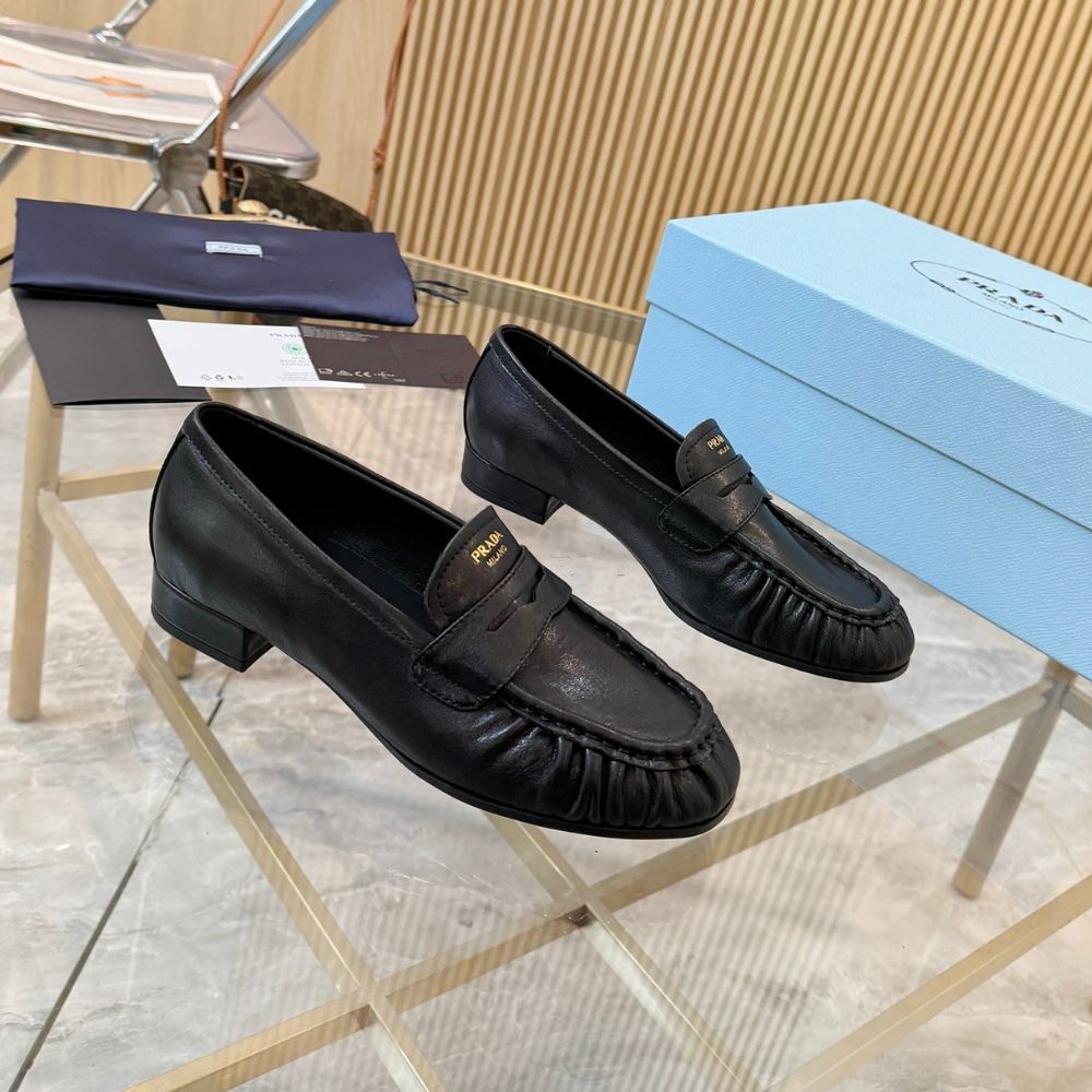 Prada Leather Loafers Black 1D175O 007 F0002 F 020 - Image 2