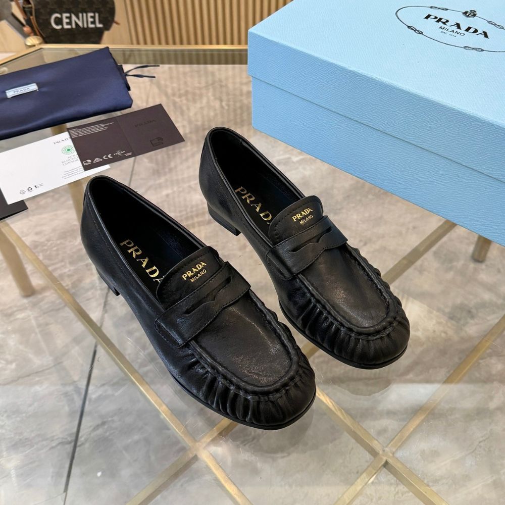 Prada Leather Loafers Black 1D175O 007 F0002 F 020 - Image 3