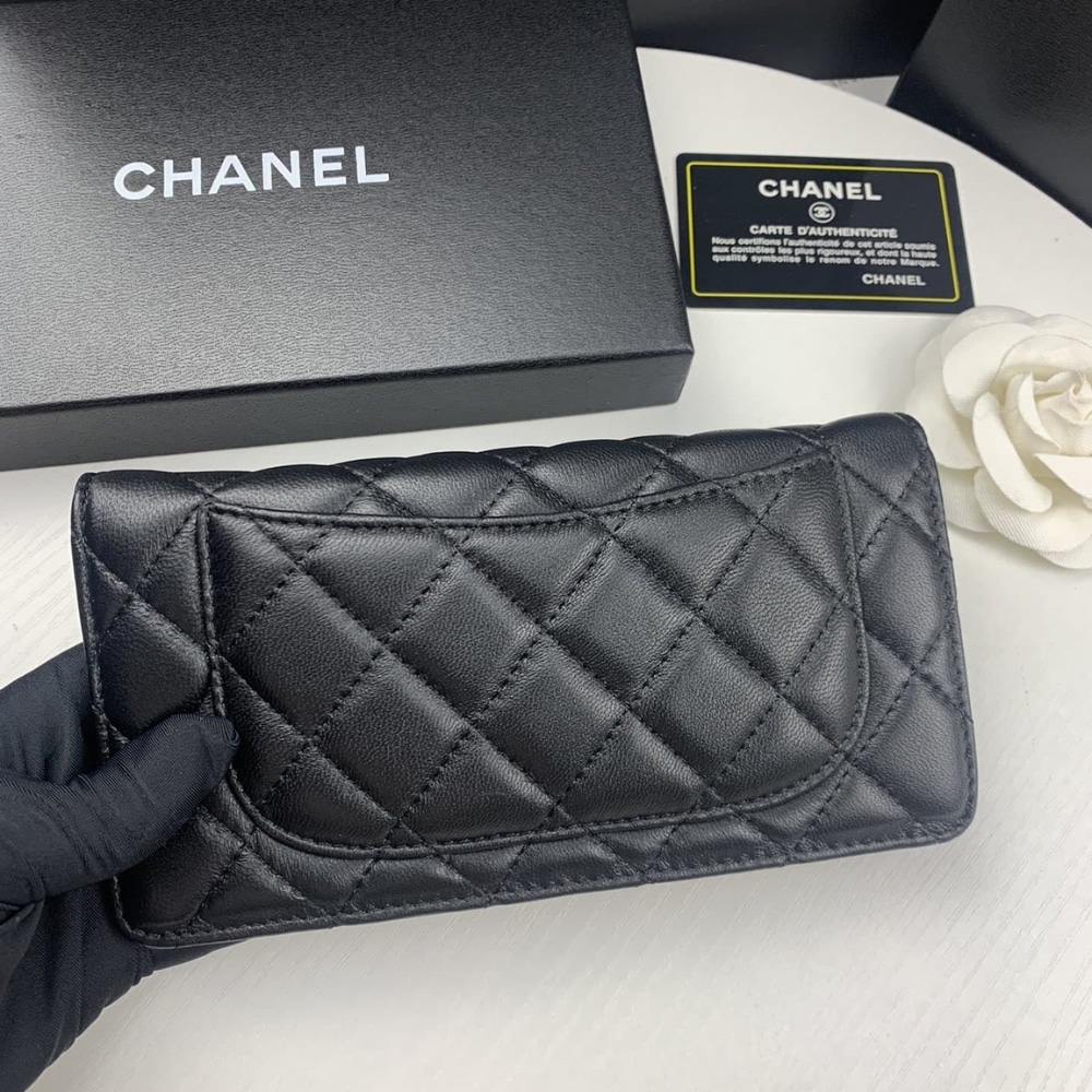 Chanel Classic Long Flap Wallet Black 19cm - Image 3