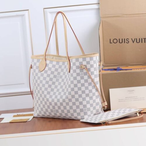 Alternative view of Louis Vuitton Neverfull MM Damier Azur Beige 31Cm N40604