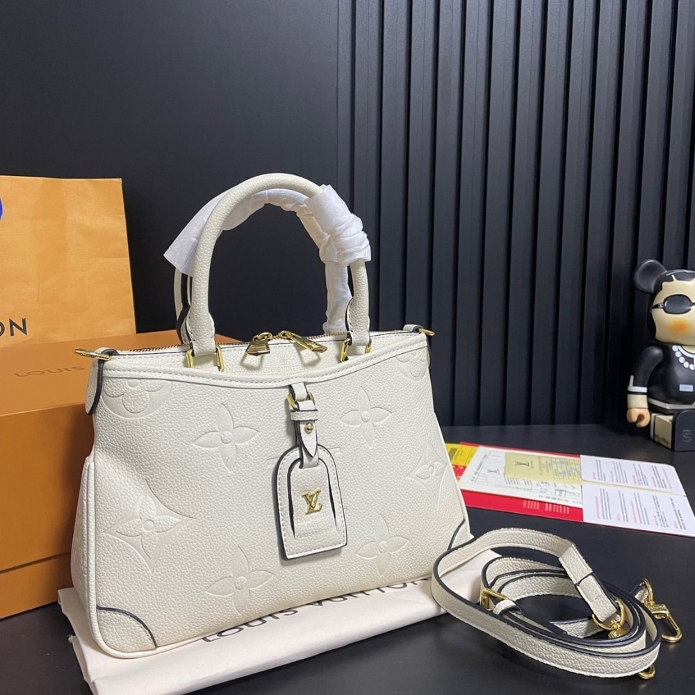 Louis Vuitton Trianon PM Monogram Empreinte Handle Bag White 28Cm M46503 - Image 2