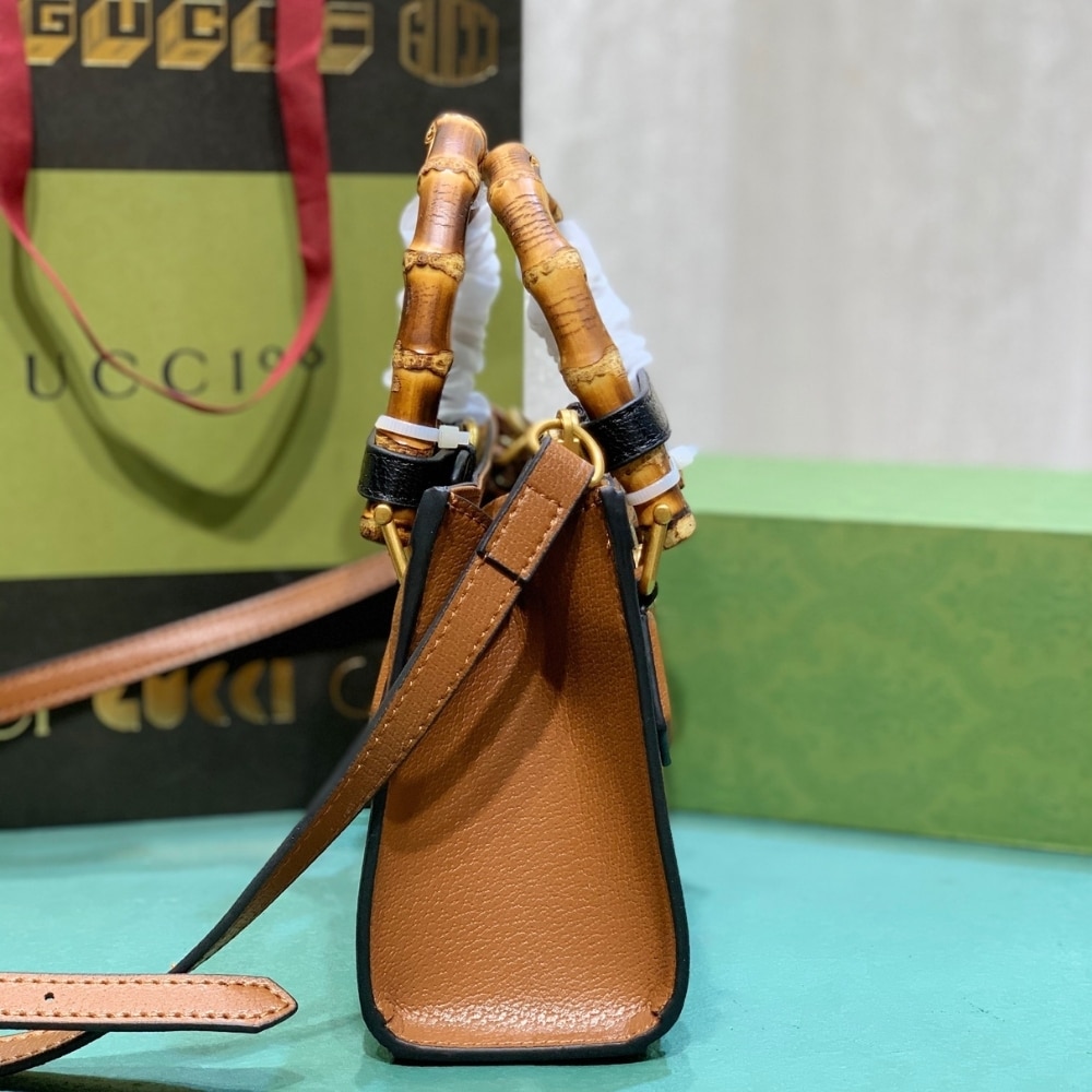 Gucci Diana Small Shoulder Bag Brown Leather 25cm 735153 DJ24T 2548 - Image 5
