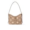 Louis Vuitton Carryall PM Monogram Empreinte Shoulder Bag Crème Beige 29Cm M47180