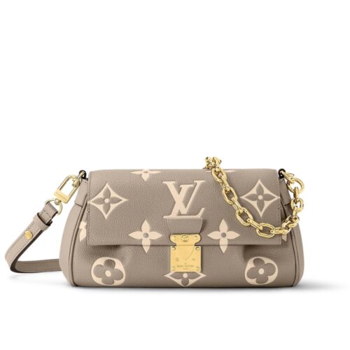 Louis Vuitton Favorite Monogram Empreinte Shoulder Bag Beige 24Cm M45836