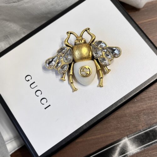 Alternative view of Gucci Bee Stone Brooch Gold