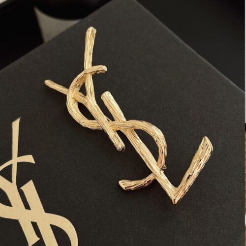 Alternative view of Saint Laurent Ysl Brooch Gold 748486Y1500 8007
