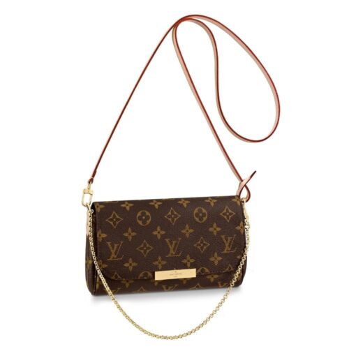 Louis Vuitton Favorite MM Monogram Canvas Crossbody Bag Brown 25Cm M40718