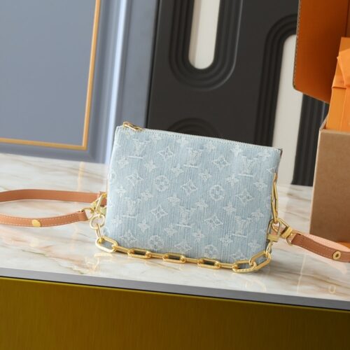 Alternative view of Louis Vuitton Coussin BB Monogram Denim Handle Bag Sky Blue 21Cm M11401