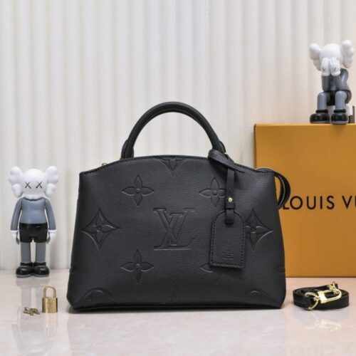 Alternative view of Louis Vuitton Petit Palais Monogram Empreinte Handle Bag Black 29Cm M58916