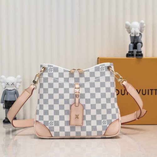 Alternative view of Louis Vuitton Odéon PM Damier Azur Shoulder Bag Beige 26Cm