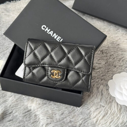 Alternative view of Chanel Classic Card Holder With Gold Hardware Black 11Cm AP0214 Y01295 C3906