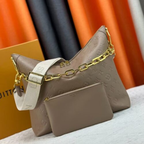 Alternative view of Louis Vuitton Coussin MM Leather Hobo Bag Galet Grey 30Cm M12071