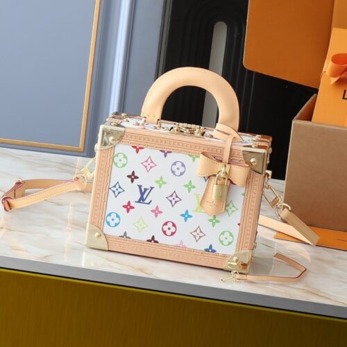 Alternative view of Louis Vuitton X Murakami Petite Valise Monogram Canvas Shoulder Bag White 22cm M13125