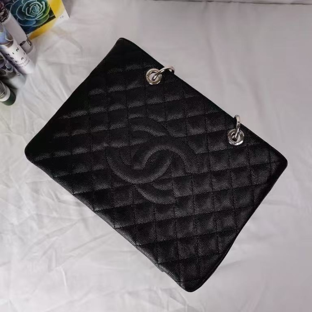 Chanel Grand Shopping Bag Large Grain Leather Tote Bag Black 34cm - Image 5