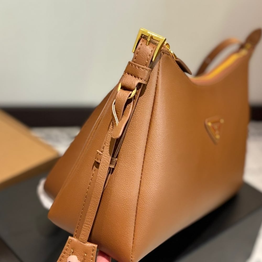 Prada Aimée Medium Leather Shoulder Bag Caramel 31Cm 1BC229 2CYS F03BH V LVM - Image 3