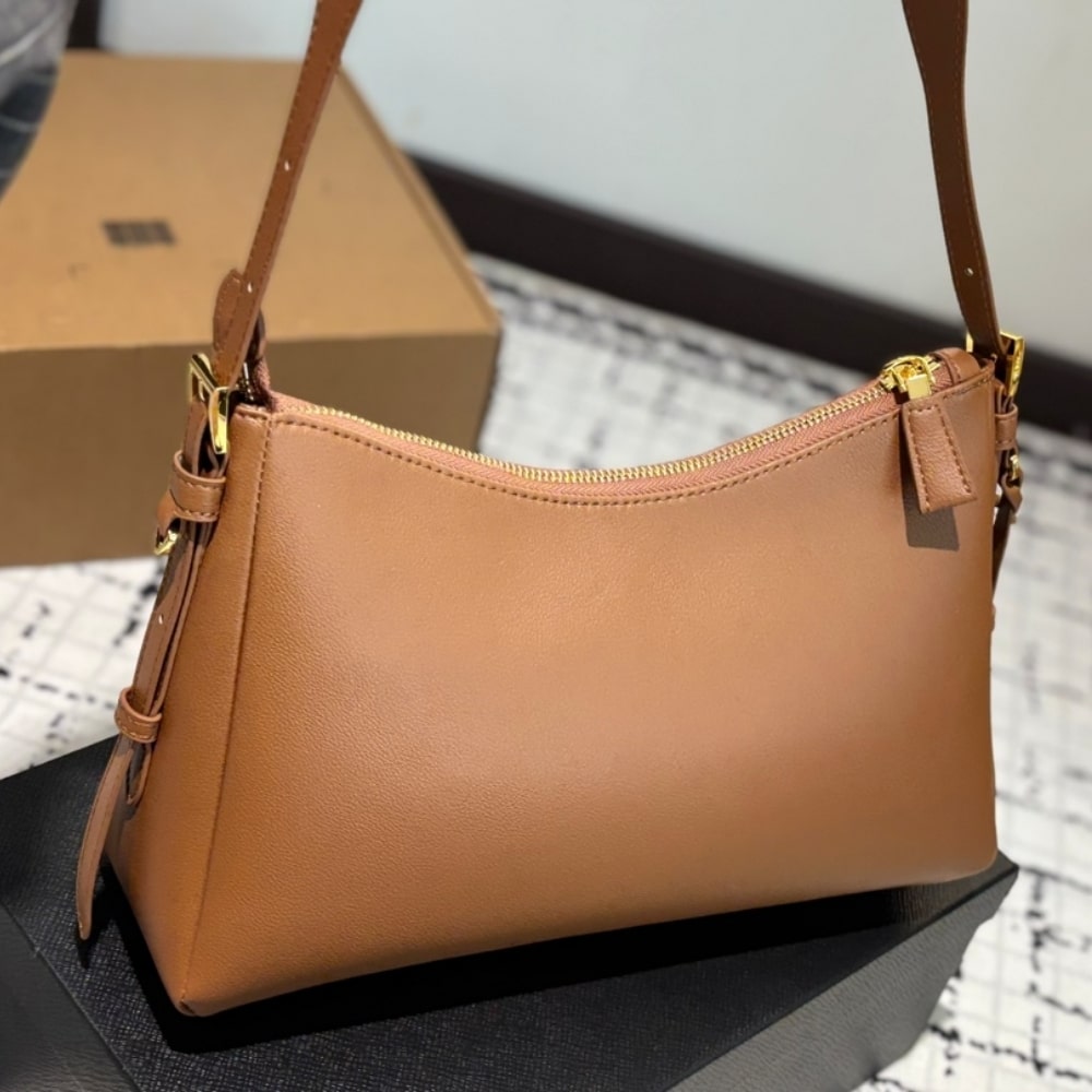 Prada Aimée Medium Leather Shoulder Bag Caramel 31Cm 1BC229 2CYS F03BH V LVM - Image 5