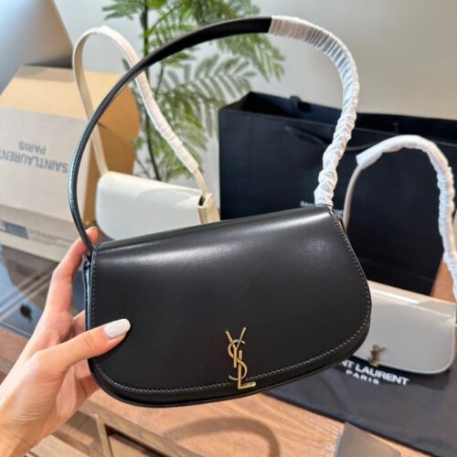 Alternative view of Saint Laurent Voltaire Mini Box Leather Shoulder Bag Black 17Cm 7796420Sx0W1000