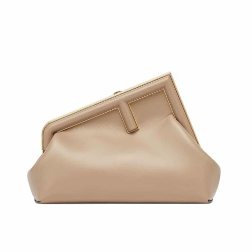 Fendi First Small Leather Clutch Dove 23Cm 8Bp129Abvef0E65