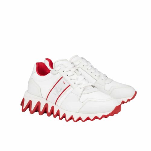 Christian Louboutin Nastroshark Leather and Fabric Sneakers White 3240067WH01