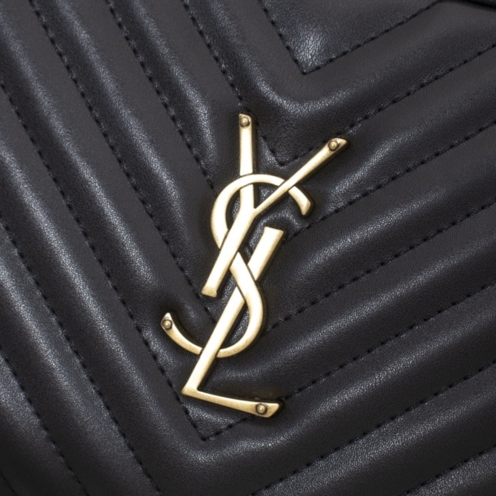 Saint Laurent Lou Camera Quilted Leather Crossbody Bag Gold Hardware Black 23Cm 761554DV7071000 - Image 5