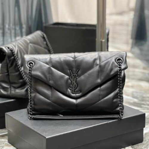 Alternative view of Saint Laurent Puffer Medium In Matte Leather Shoulder Bag Black 35cm 5774751EL081000