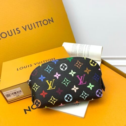 Alternative view of Louis Vuitton X Murakami Cosmetic Pouch PM Monogram Canvas Multicoloured Black 19cm