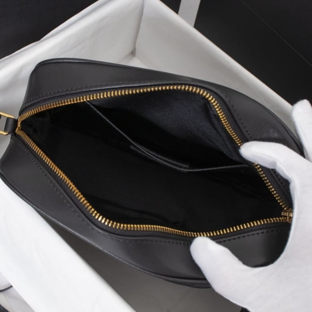 Saint Laurent Lou Camera Quilted Leather Crossbody Bag Gold Hardware Black 23Cm 761554DV7071000 - Image 4