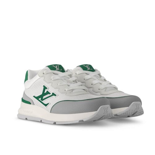 Louis Vuitton LV Classic Leather Sneaker Green And White 1ahsuk