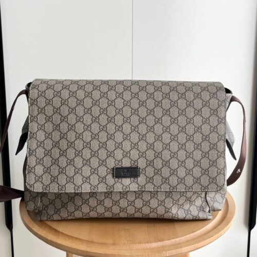 Alternative view of Gucci Large GG Supreme Canvas Changing Bag Beige And Ebony 44cm 211131 Kgdig 8588