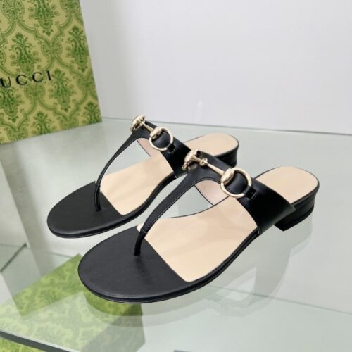 Alternative view of Gucci Women's Thong Sandal With Horsebit Black ‎‎816590 C9D00 1000