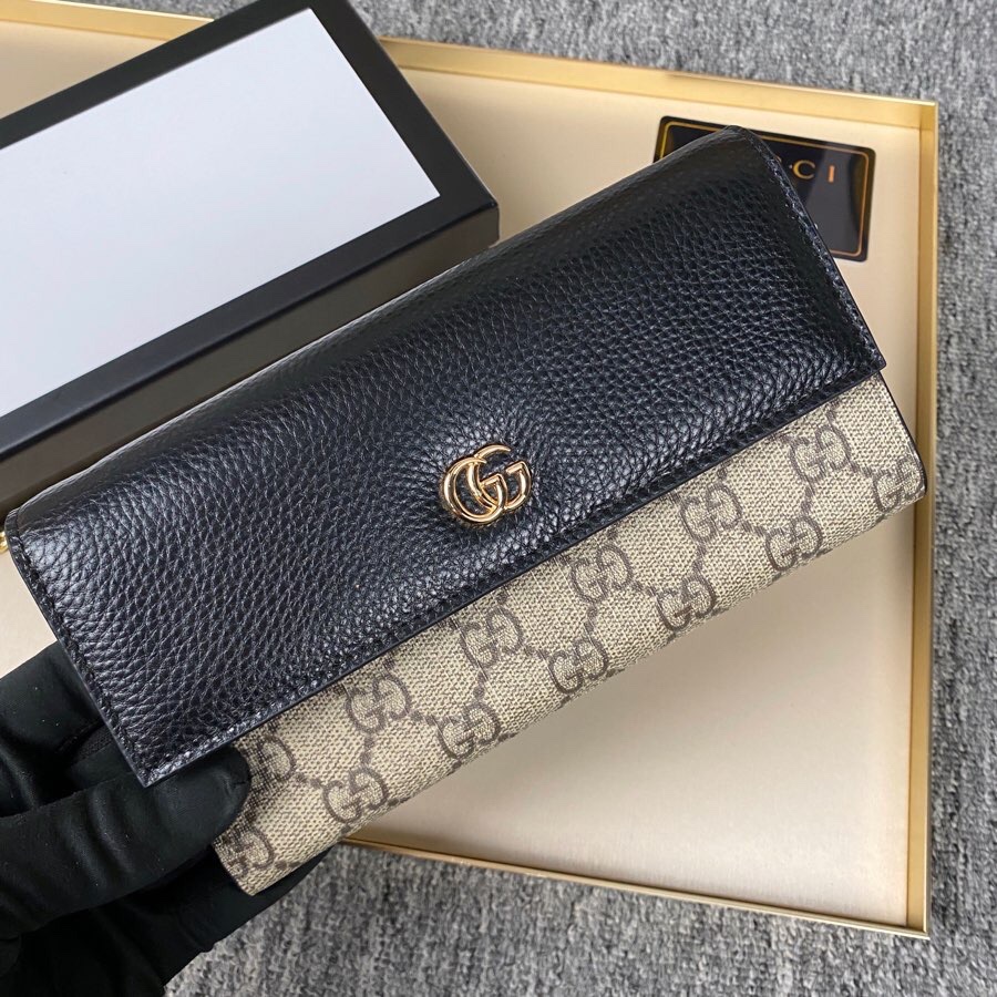Gucci GG Marmont GG Supreme Canvas Wallet On Chain Beige Ebony 19cm 546585 17WAG 1283 - Image 2