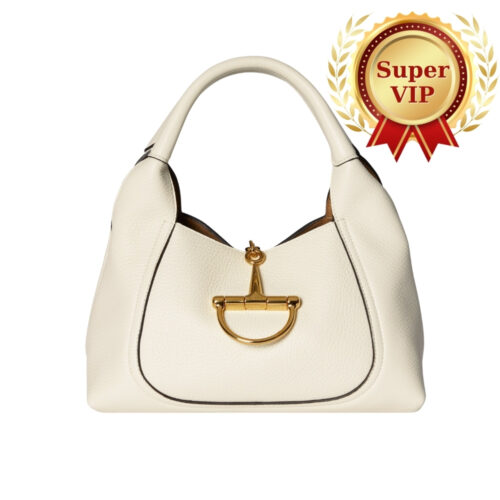 [Super Vip 1:1] Gucci Softbit Medium Top Handle Bag White Leather 27Cm 837467 Aaeao 9050