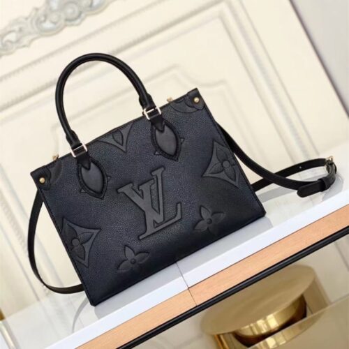 Alternative view of Louis Vuitton Onthego PM Monogram Empreinte Tote Bag Black 25cm M45653