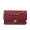 Chanel Classic Medium Smooth Leather Flap Bag Burgundy 26cm A01113