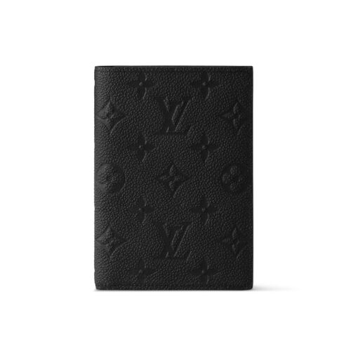 Louis Vuitton Passport Cover Monogram Empreinte Black 14Cm M63914