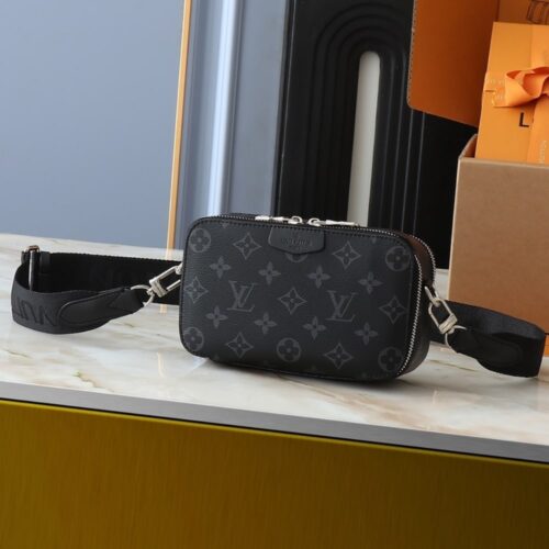 Alternative view of Louis Vuitton Alpha Wearable Monogram Eclipse Crossbody Bags Black 18cm