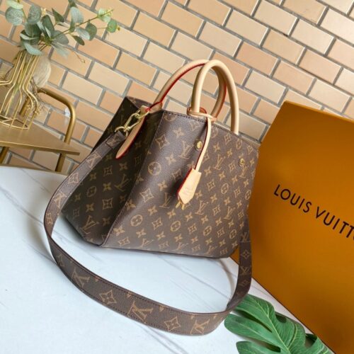 Alternative view of Louis Vuitton Montaigne BB Monogram Canvas Handle Bag Brown 29Cm M41055