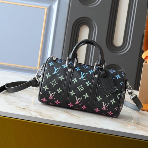 Alternative view of Louis Vuitton Keepall 25 Monogram Iridescent Shoulder Black 25Cm M13935