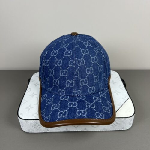 Alternative view of Gucci GG Denim Baseball Cap Blue 816450 3ha7u 4265