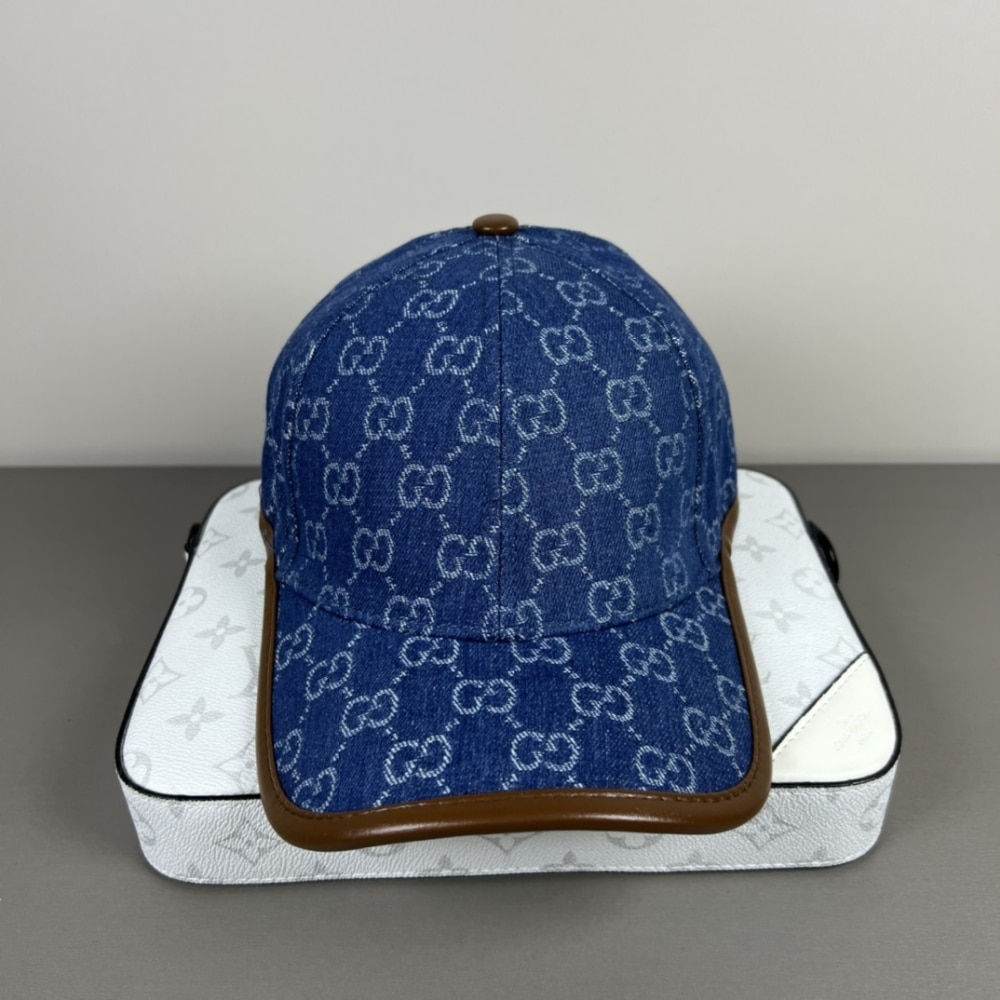 Gucci GG Denim Baseball Cap Blue 816450 3ha7u 4265 - Image 2