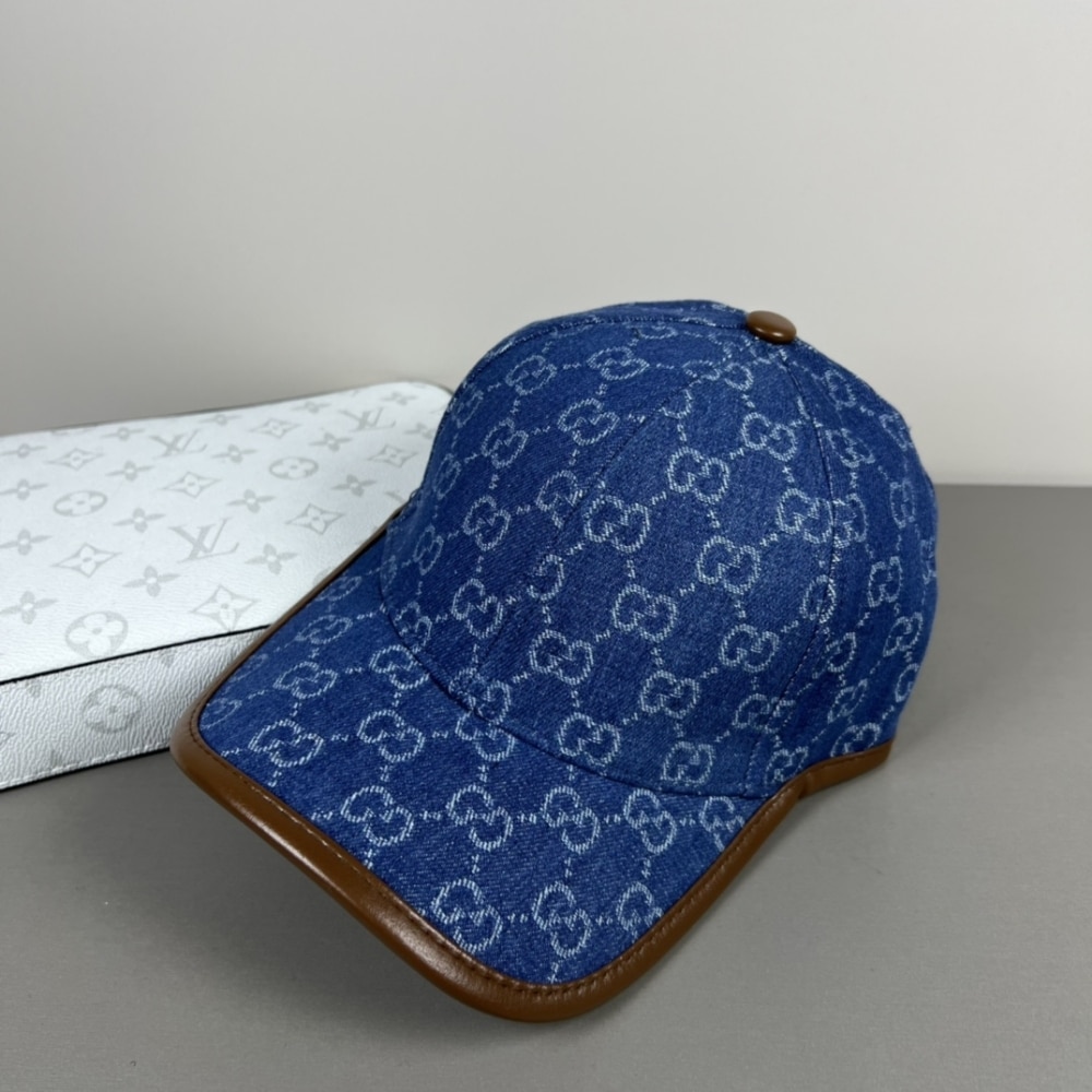 Gucci GG Denim Baseball Cap Blue 816450 3ha7u 4265 - Image 3